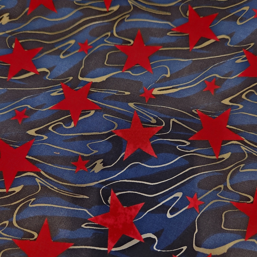 Handmade Blue/red/white Cotton Tote Bag - Picture 2 of 5